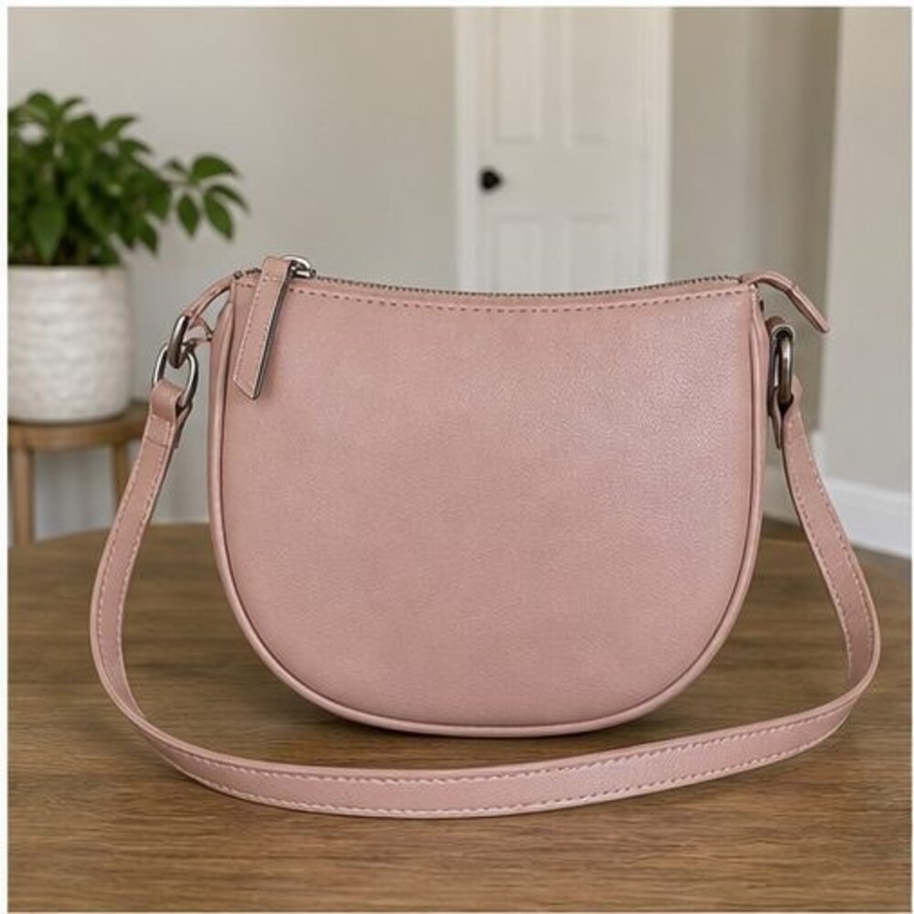 Blush Faux Leather Bag